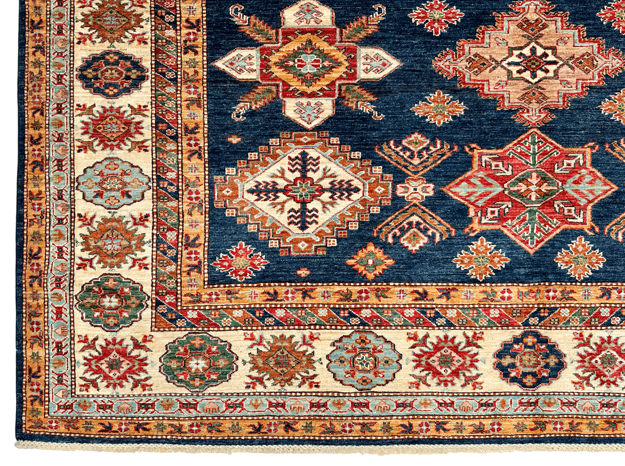 Super Kazak (8'06"x11'02) blue/ivory