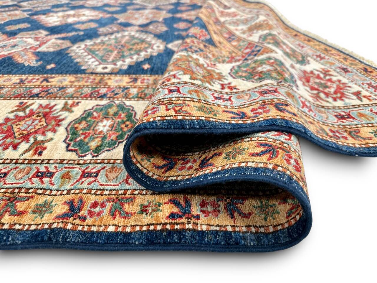 Super Kazak (8'06"x11'02) blue/ivory