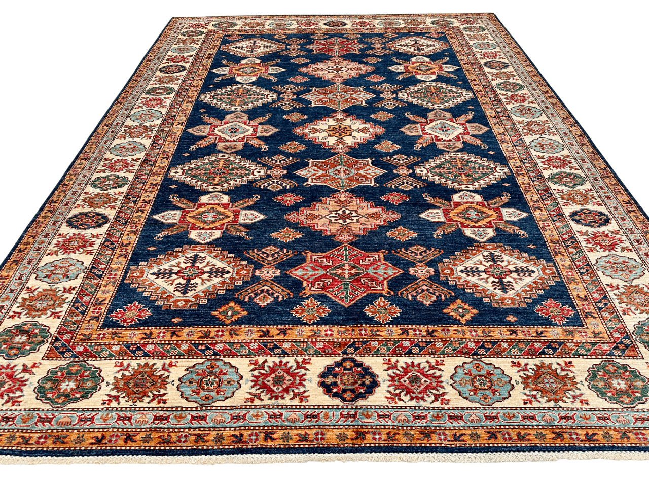 Super Kazak (8'06"x11'02) blue/ivory