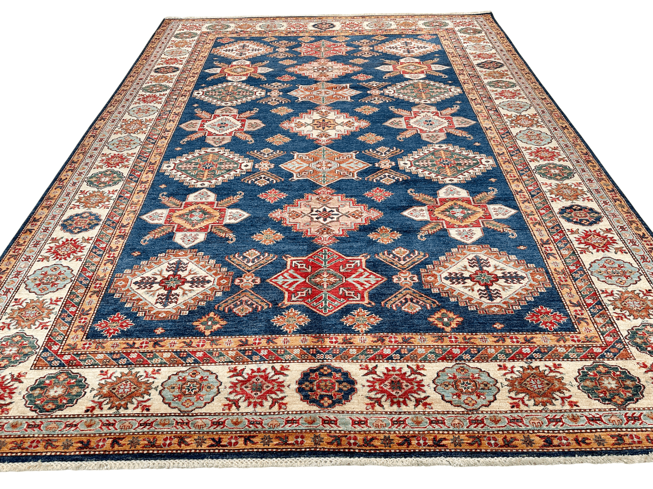 Super Kazak (8'06"x11'02) blue/ivory