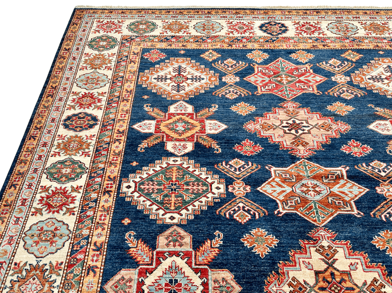 Super Kazak (8'06"x11'02) blue/ivory