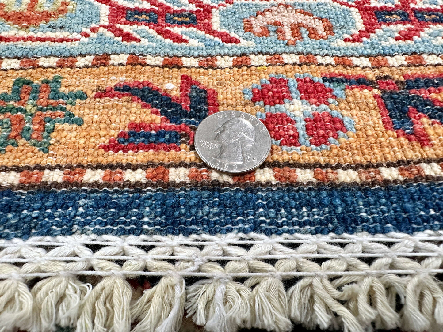 Super Kazak (8'06"x11'02) blue/ivory