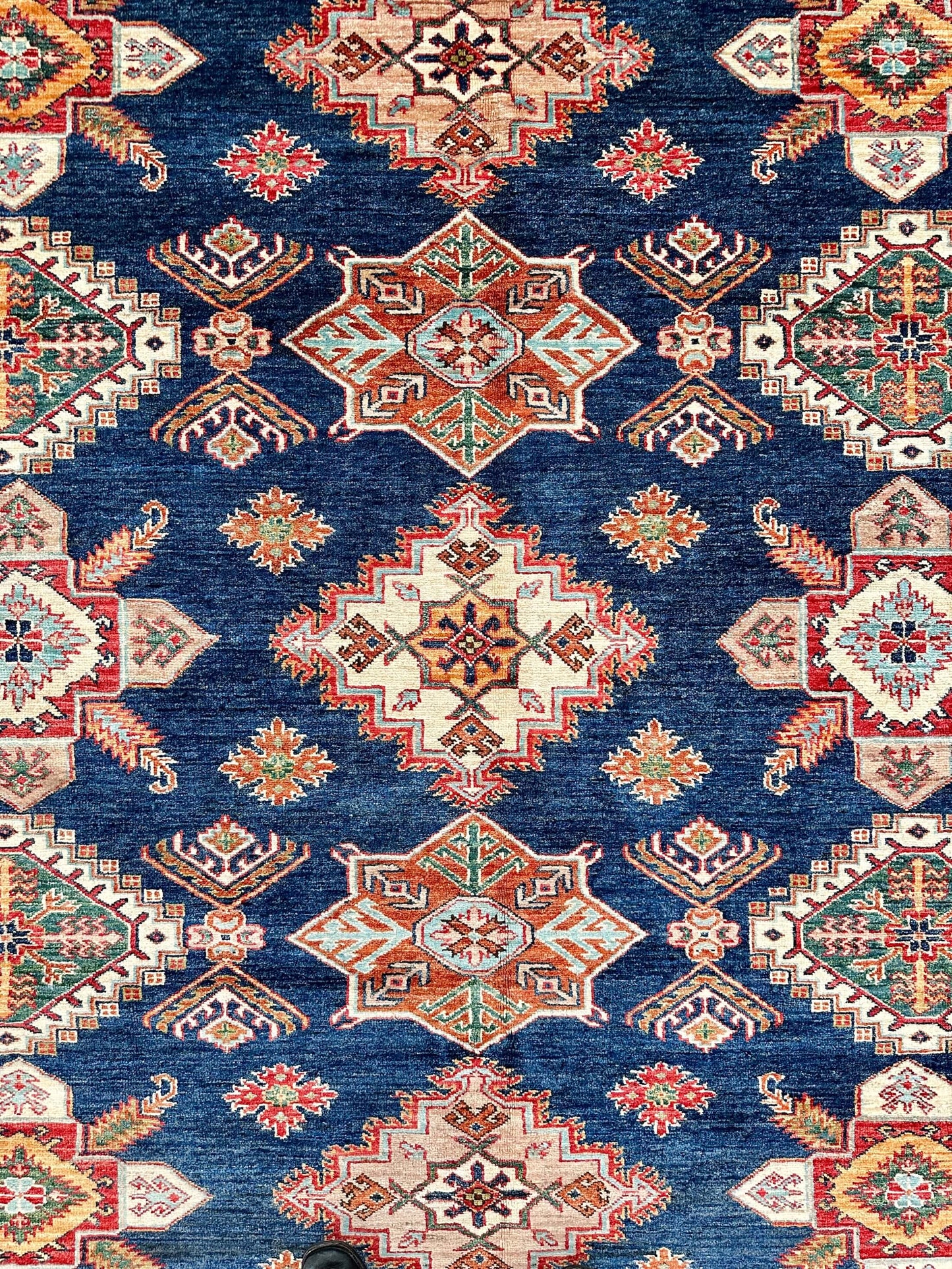 Super Kazak (8'06"x11'02) blue/ivory