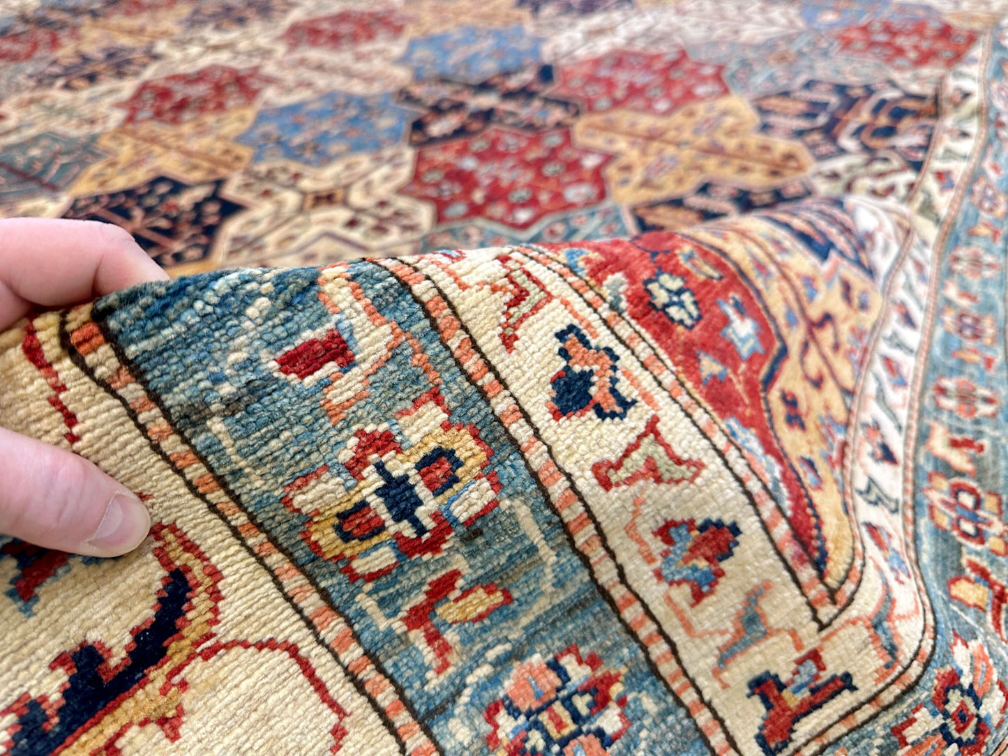 Super Kazak - Bakhtiari (8'11"x12'05") multicolor/indigo