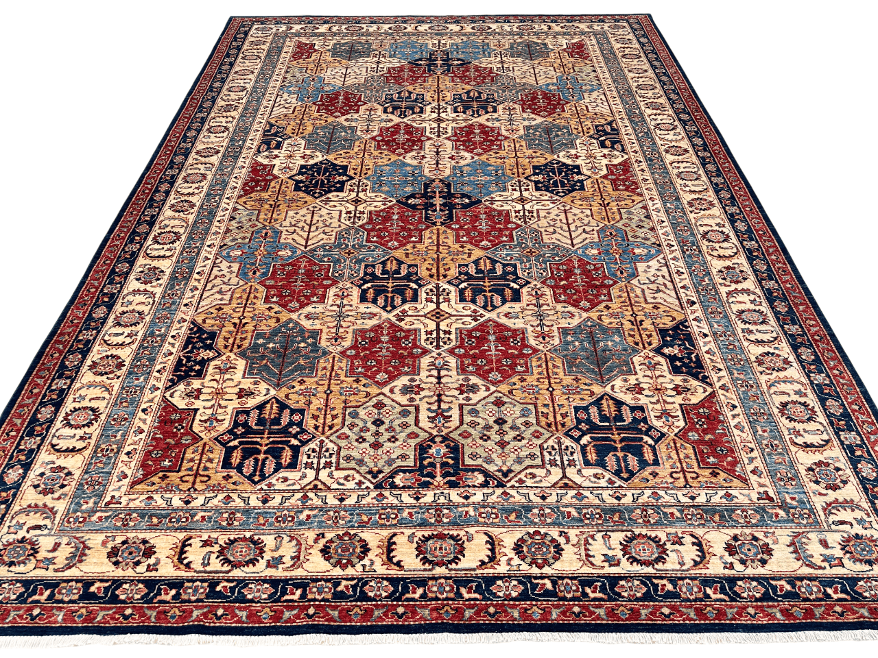 Super Kazak - Bakhtiari (8'11"x12'05") multicolor/indigo