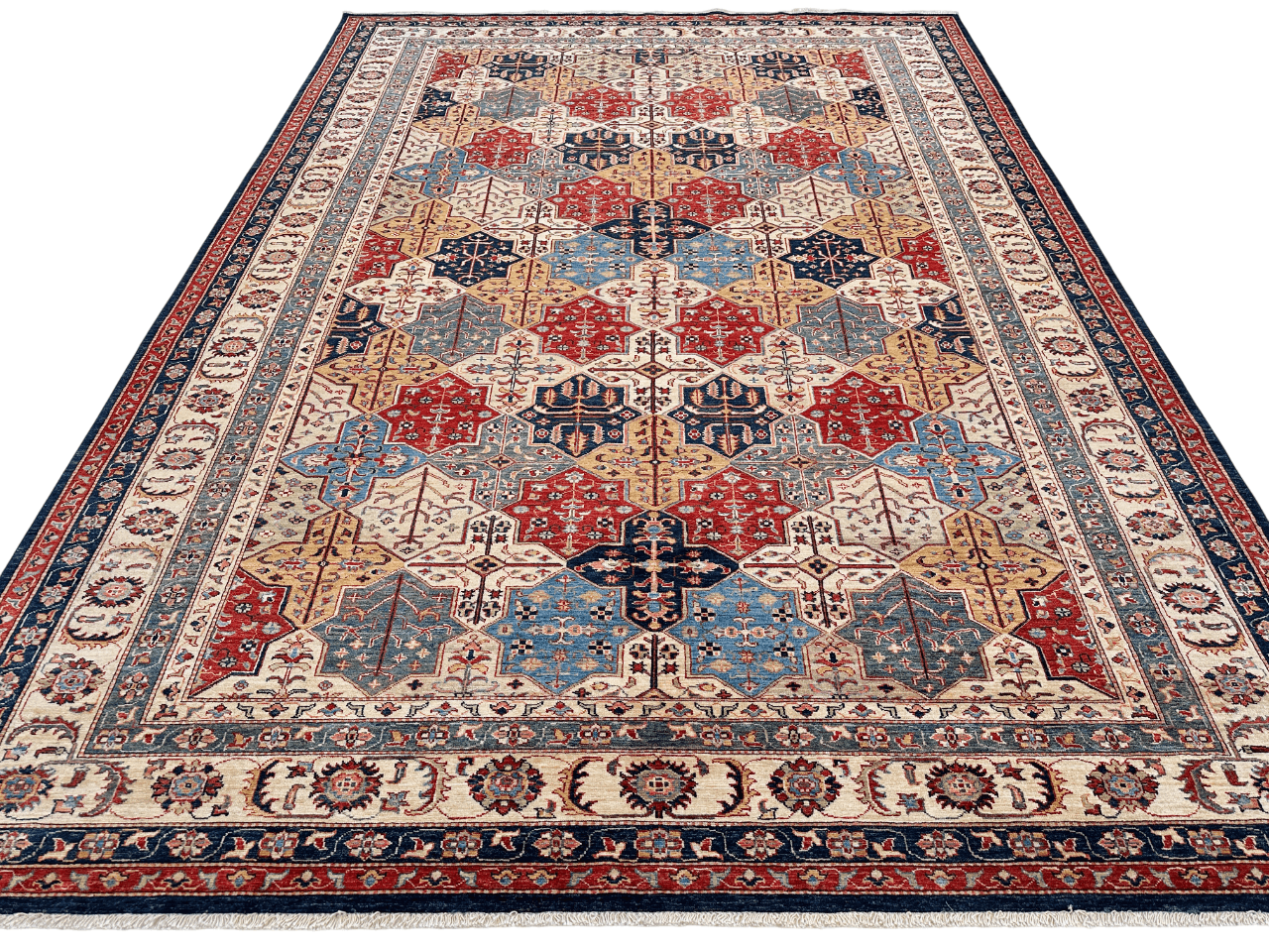 Super Kazak - Bakhtiari (8'11"x12'05") multicolor/indigo