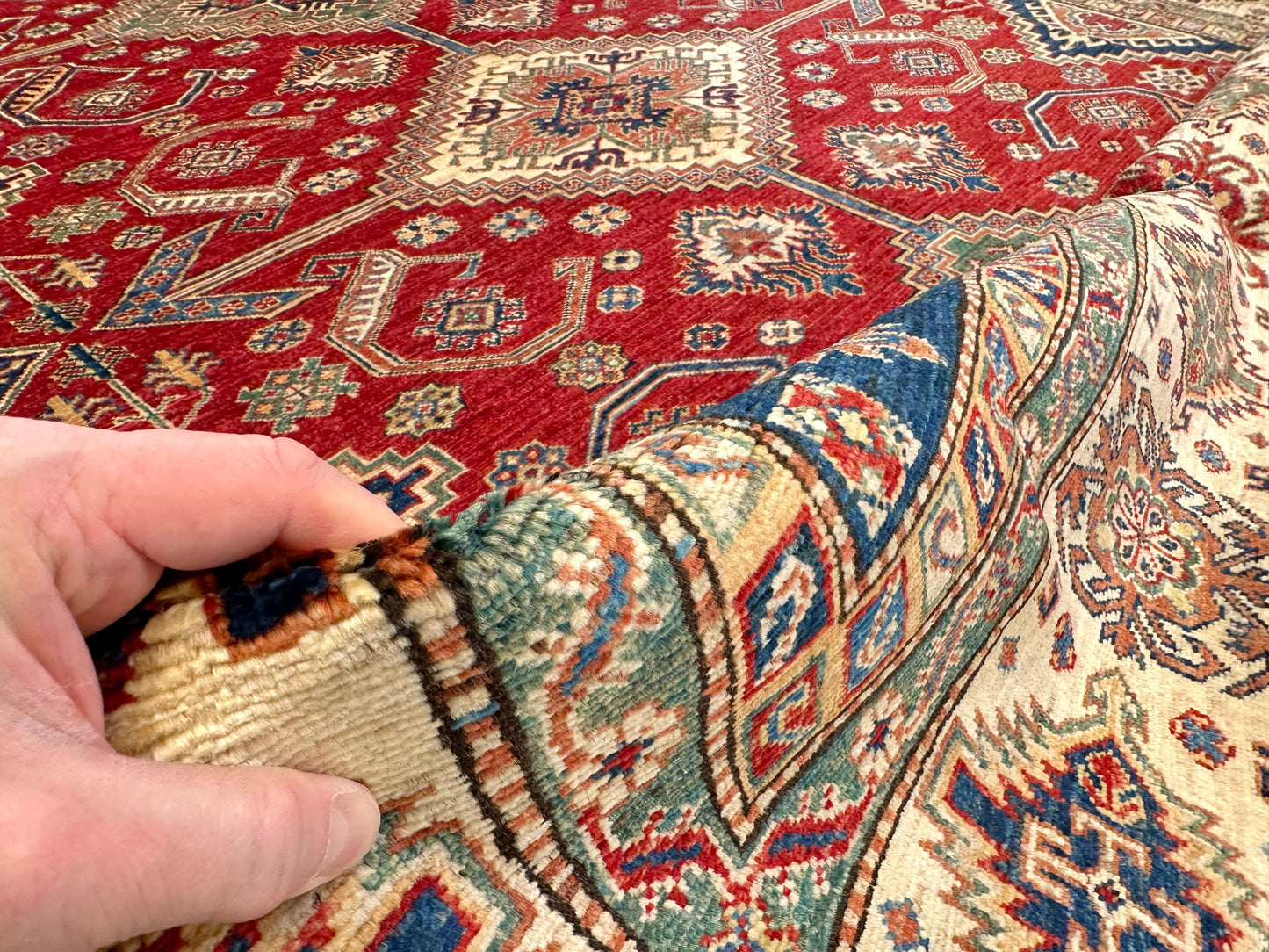 Super Kazak (8'02"x10'06") red/ivory