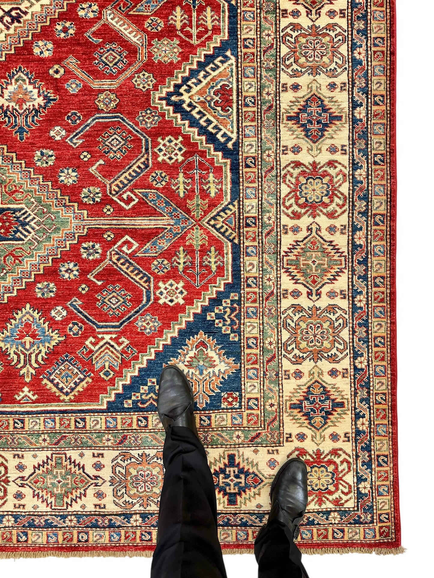Super Kazak (8'02"x10'06") red/ivory