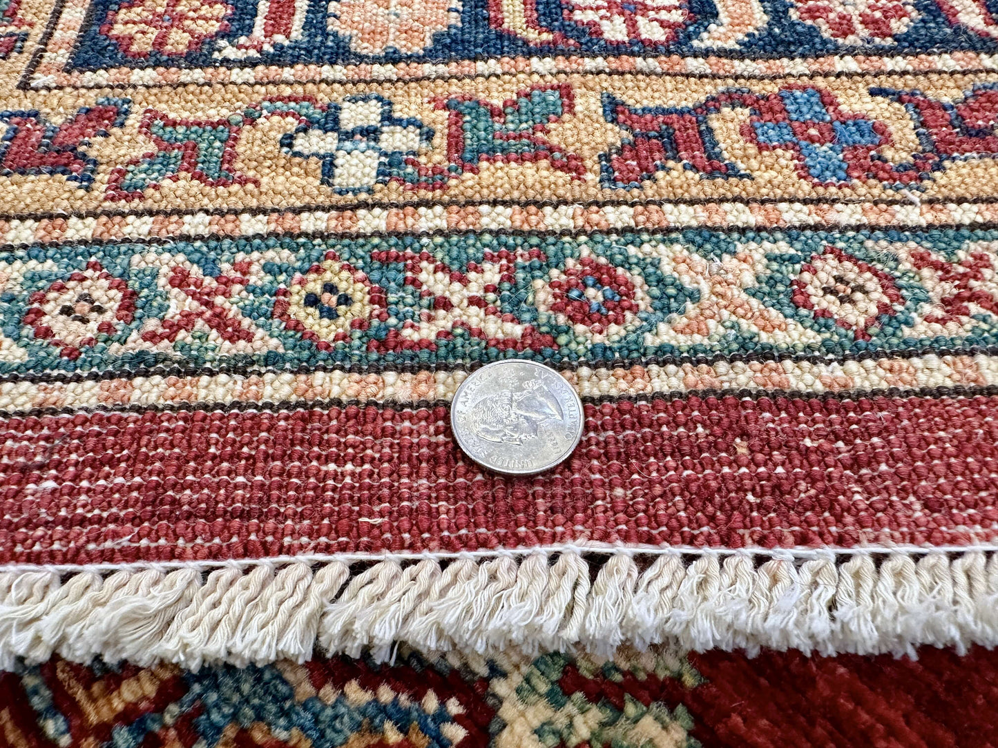 Super Kazak (8'01"x8'09") red/ivory