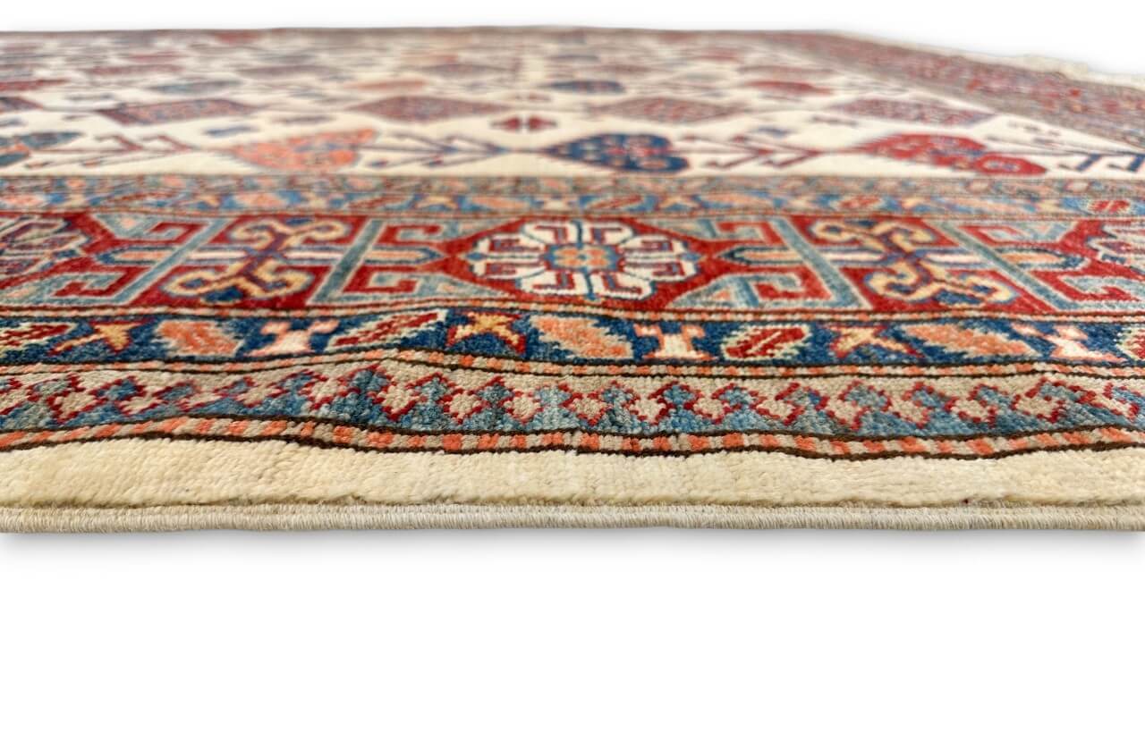 Super Kazak (7'10"x10'02") ivory/red