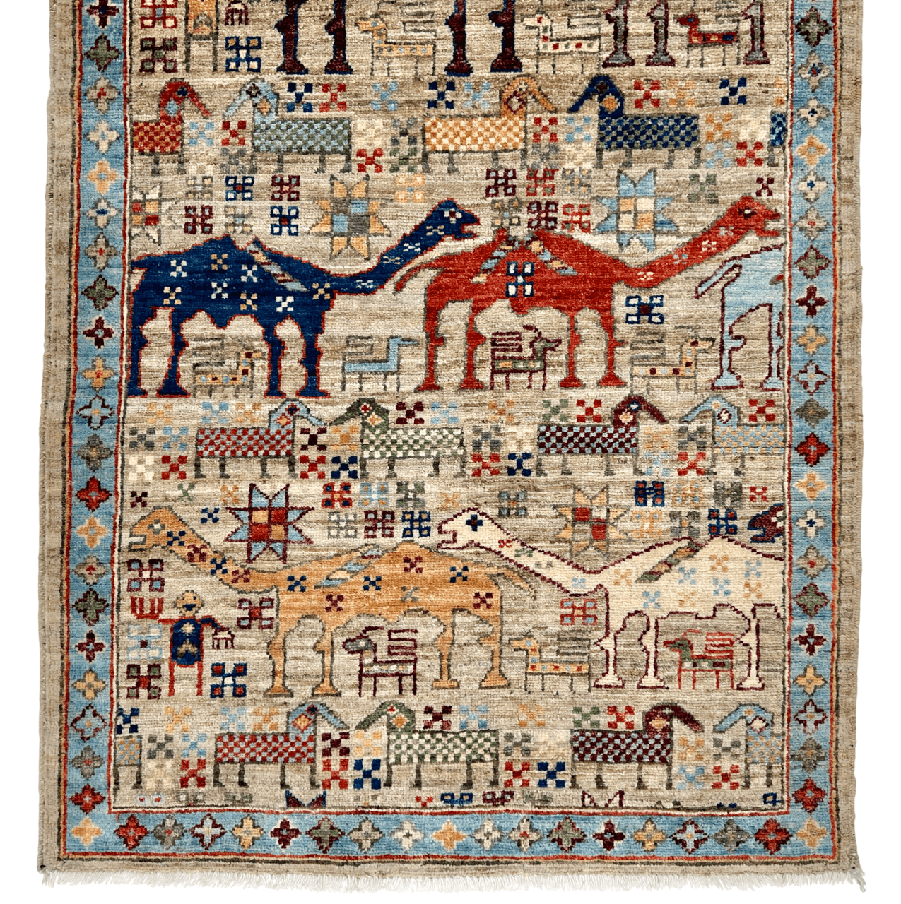Caravan of Camels (2'11"x7'01") multicolor/beige