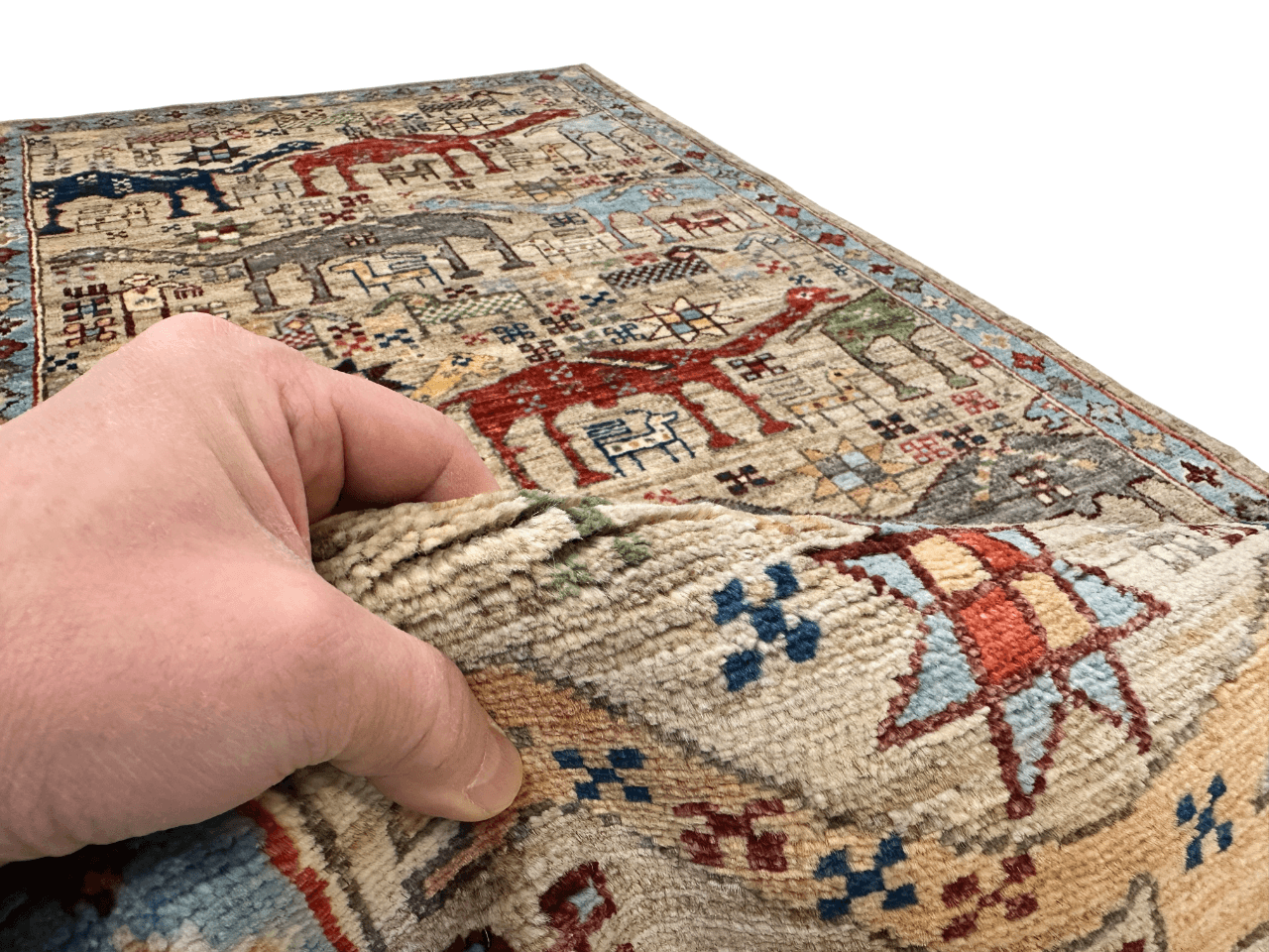 Caravan of Camels (2'11"x7'01") multicolor/beige