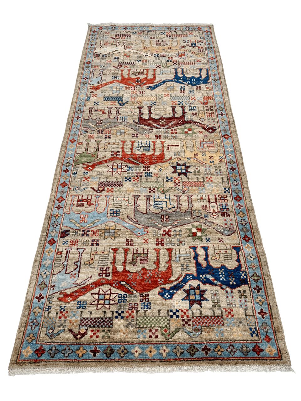 Caravan of Camels (2'11"x7'01") multicolor/beige