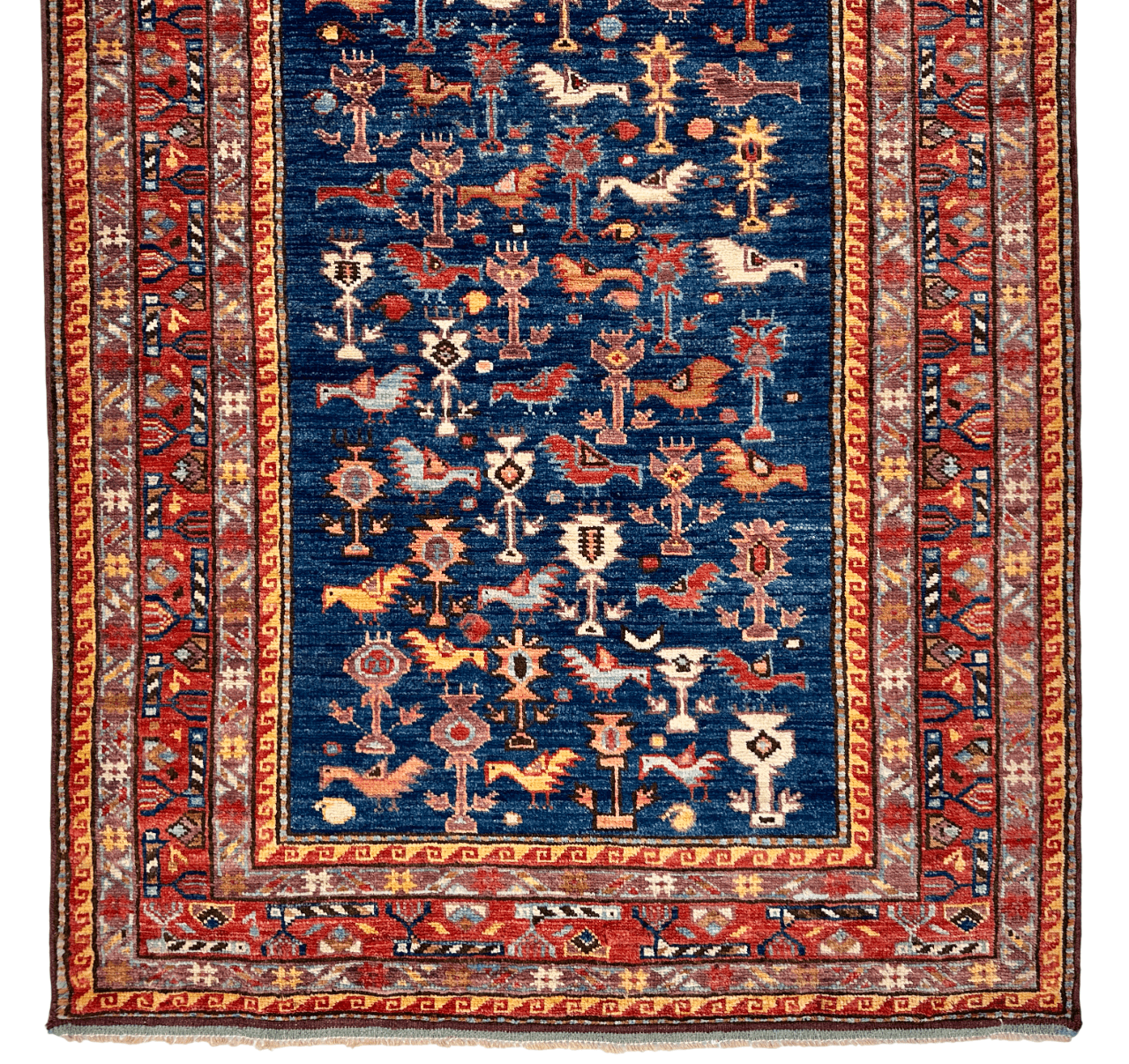 Balouch - Qashqai (3'02"x9'05") navy/red
