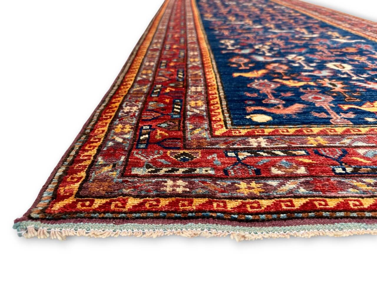 Balouch - Qashqai (3'02"x9'05") navy/red