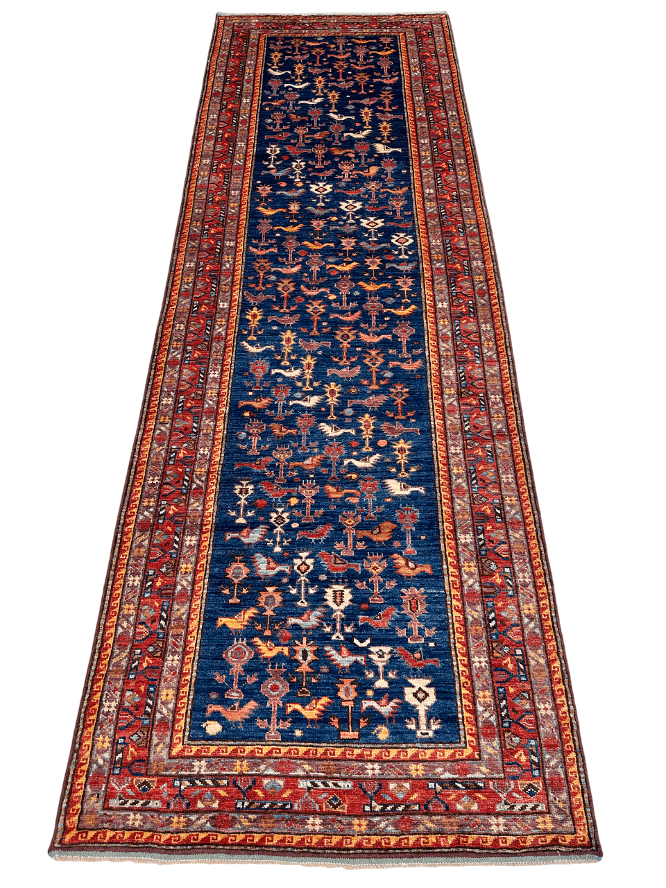 Balouch - Qashqai (3'02"x9'05") navy/red