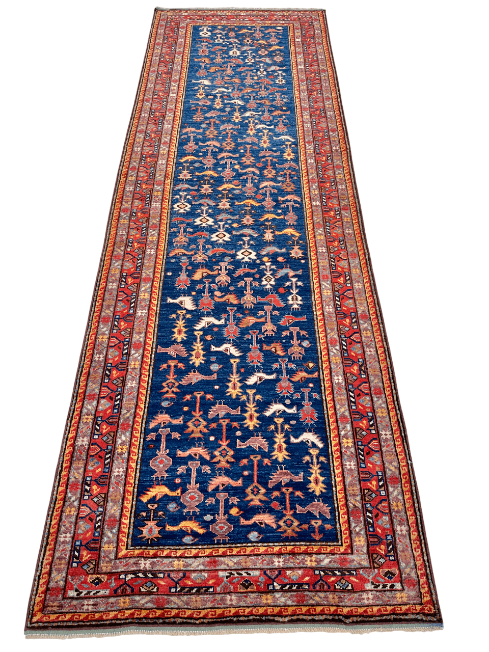 Balouch - Qashqai (3'02"x9'05") navy/red