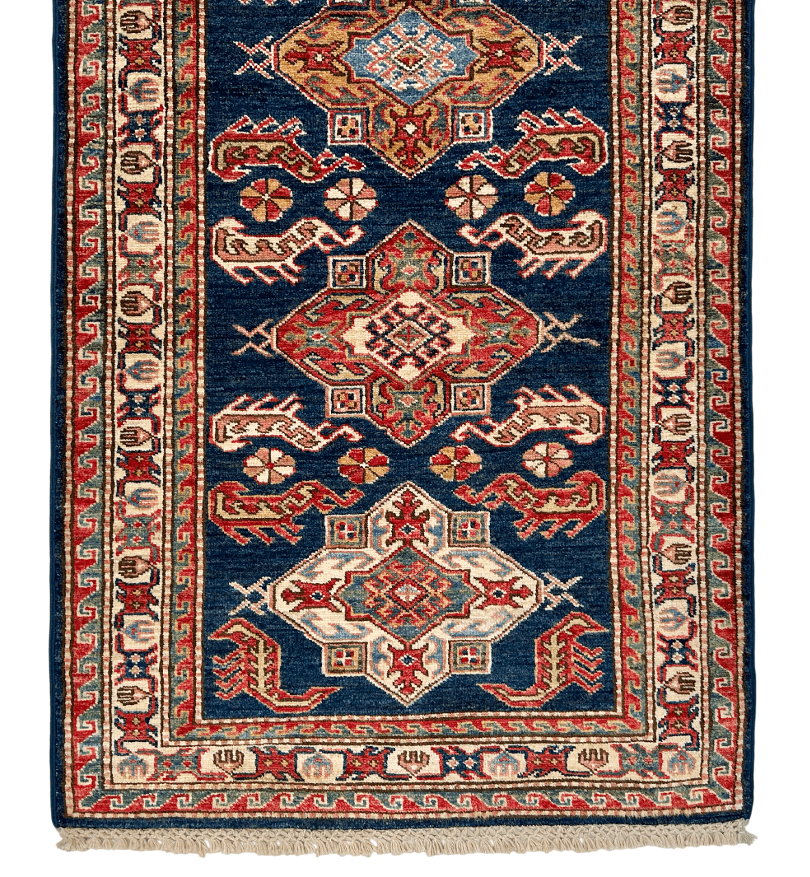 Super Kazak (2'07"x9'07") navy/ivory