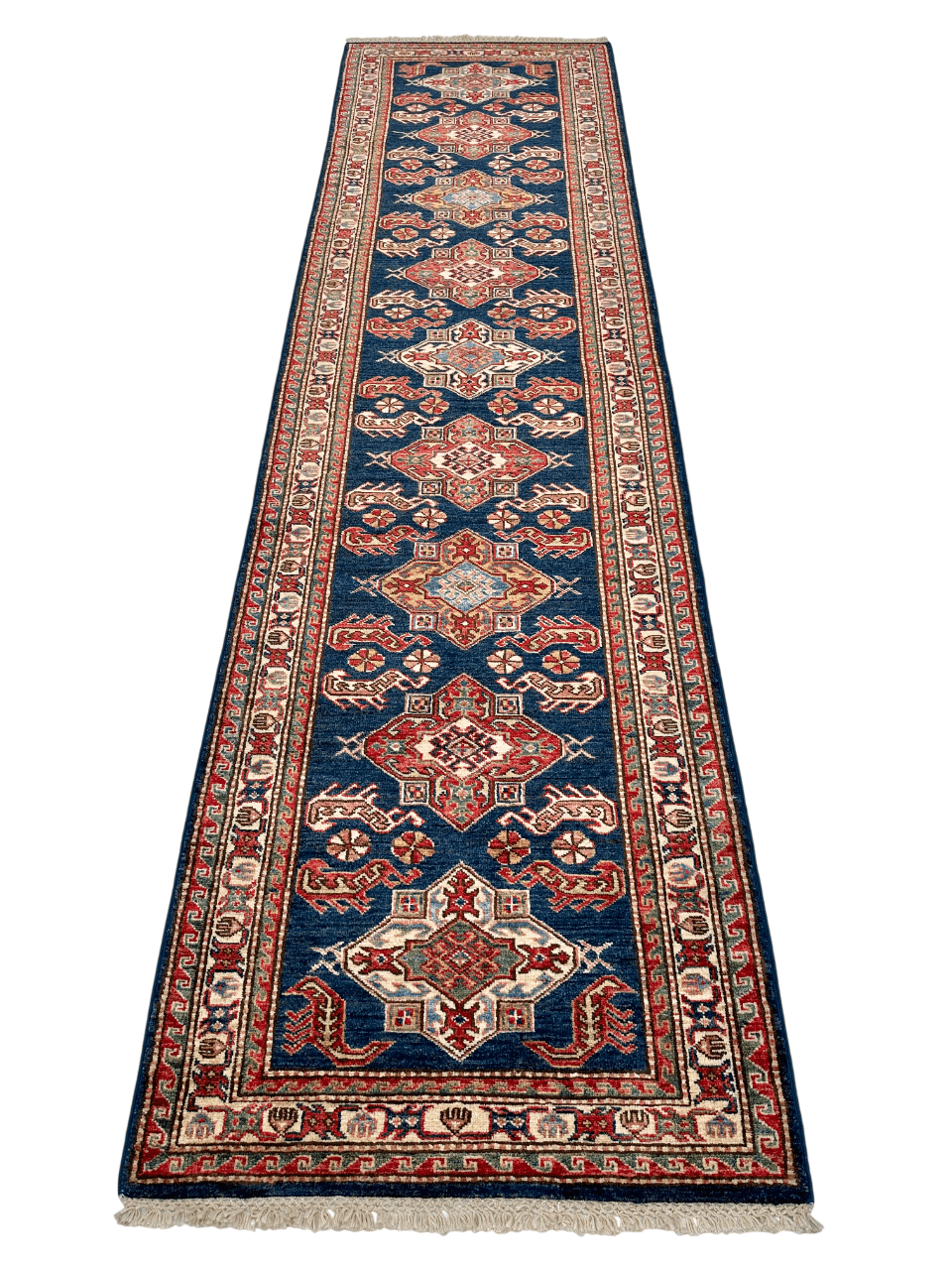 Super Kazak (2'07"x9'07") navy/ivory