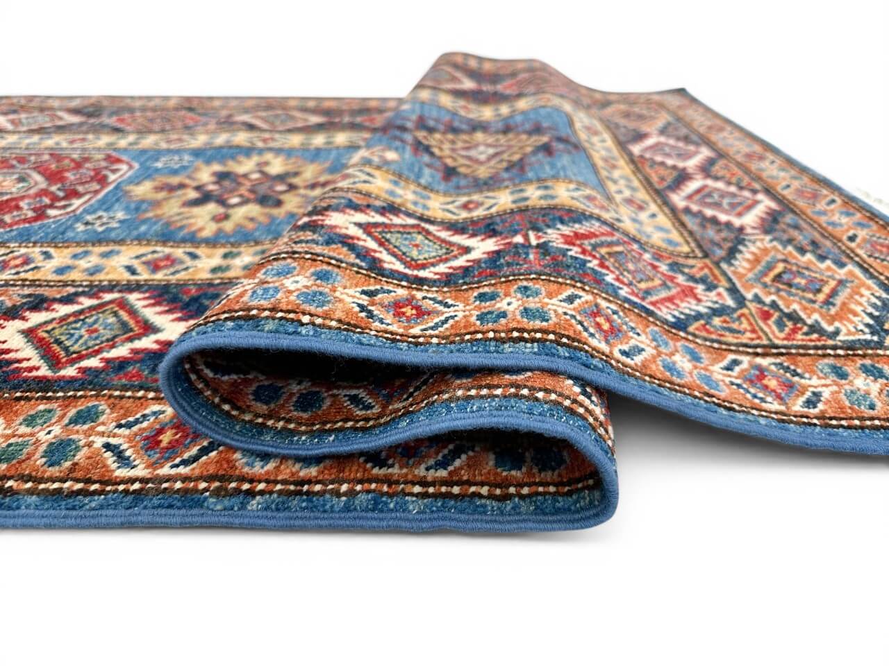 Super Kazak (2'07"x8'11") denim/navy