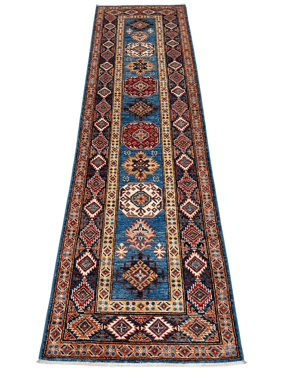 Super Kazak (2'07"x8'11") denim/navy