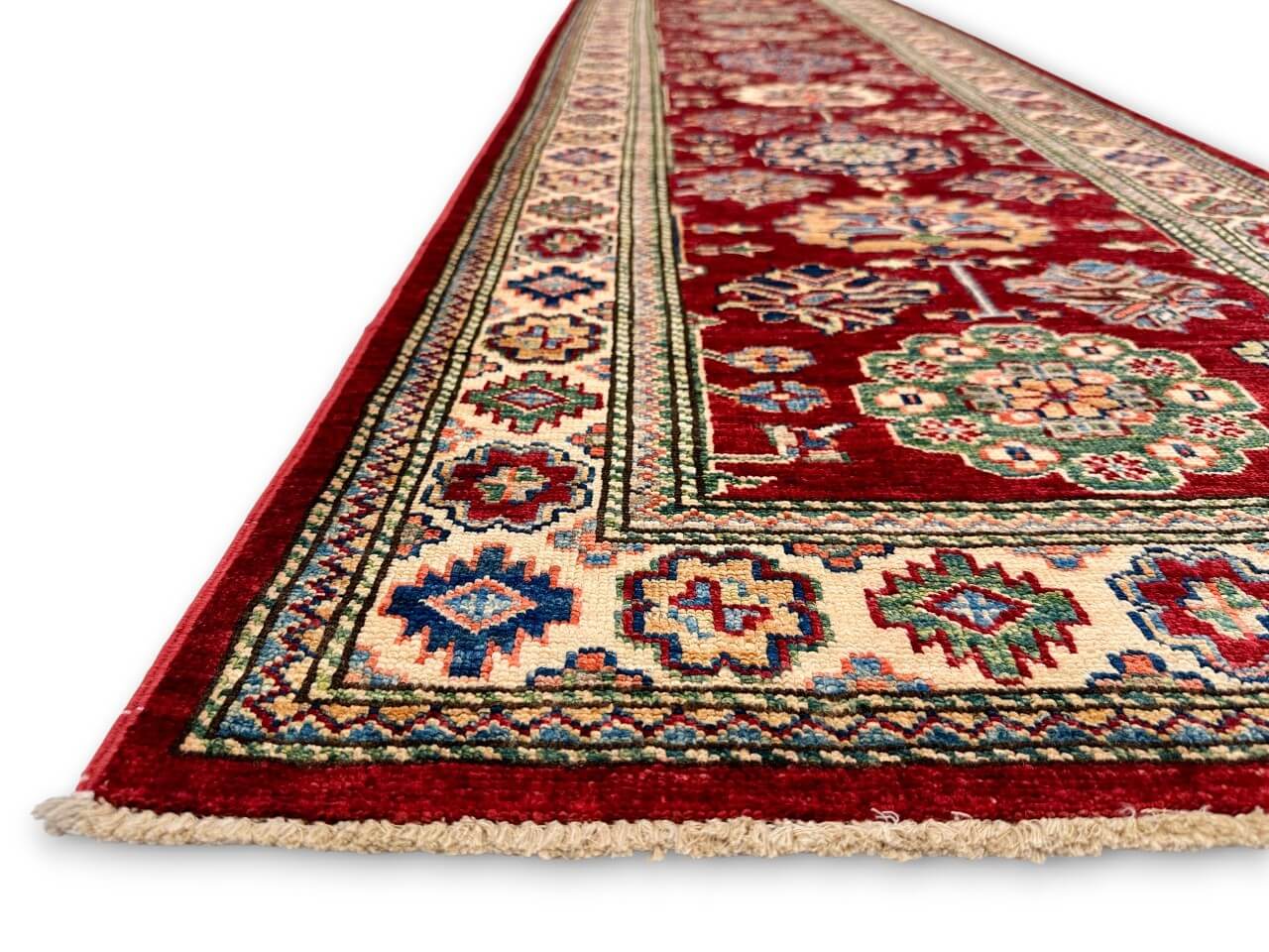 Super Kazak (2'06"x9'10") red/ivory