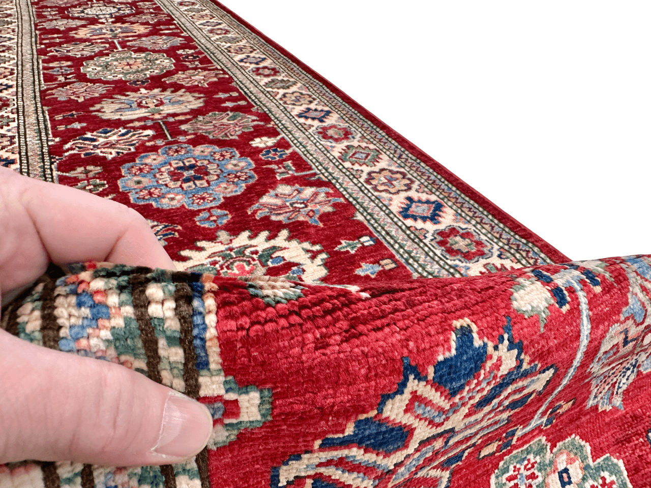 Super Kazak (2'06"x9'10") red/ivory