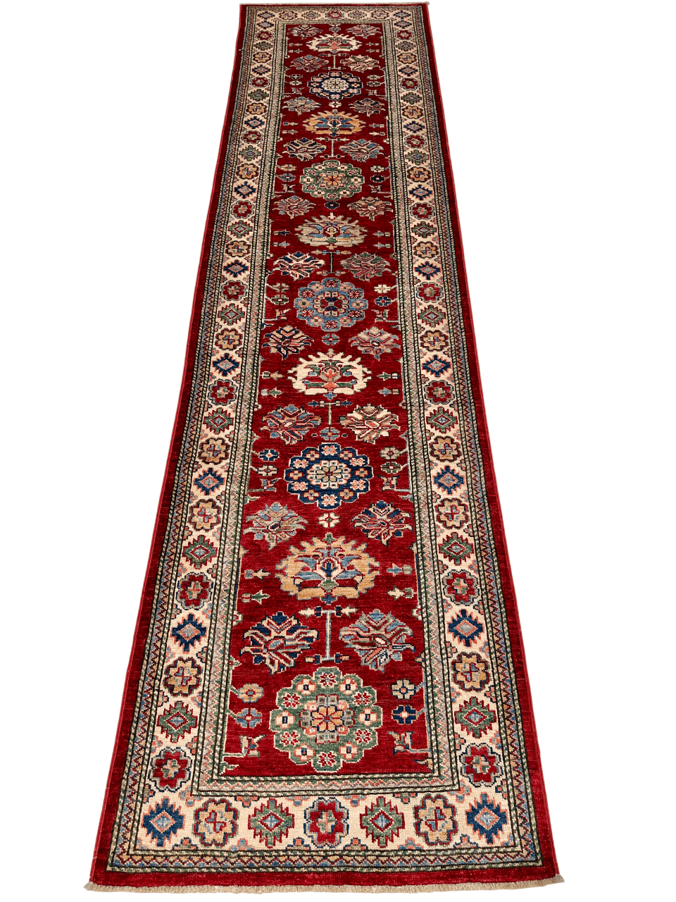 Super Kazak (2'06"x9'10") red/ivory