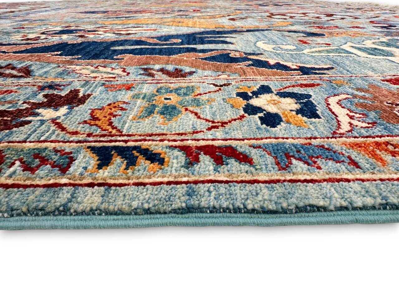 Afghan-Made Bidjar (8'11"x11'09") aqua/multicolor