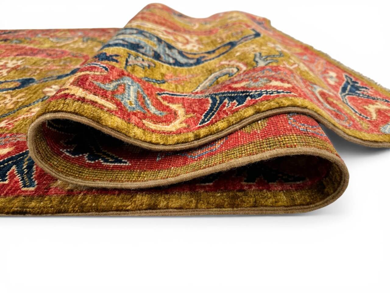 Afghan Bidjar (2'10"x11'08") dark gold/red/navy