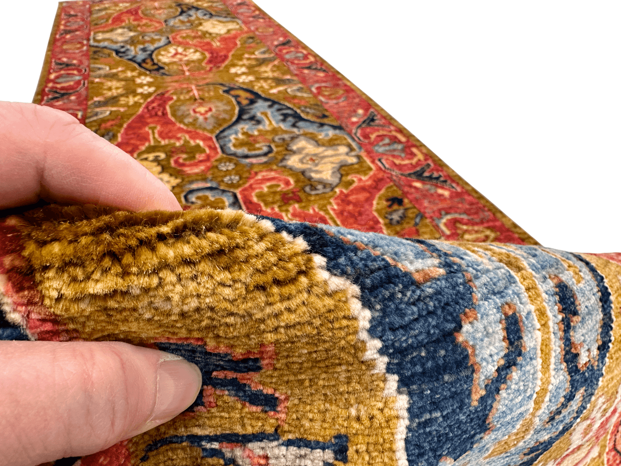 Afghan Bidjar (2'10"x11'08") dark gold/red/navy