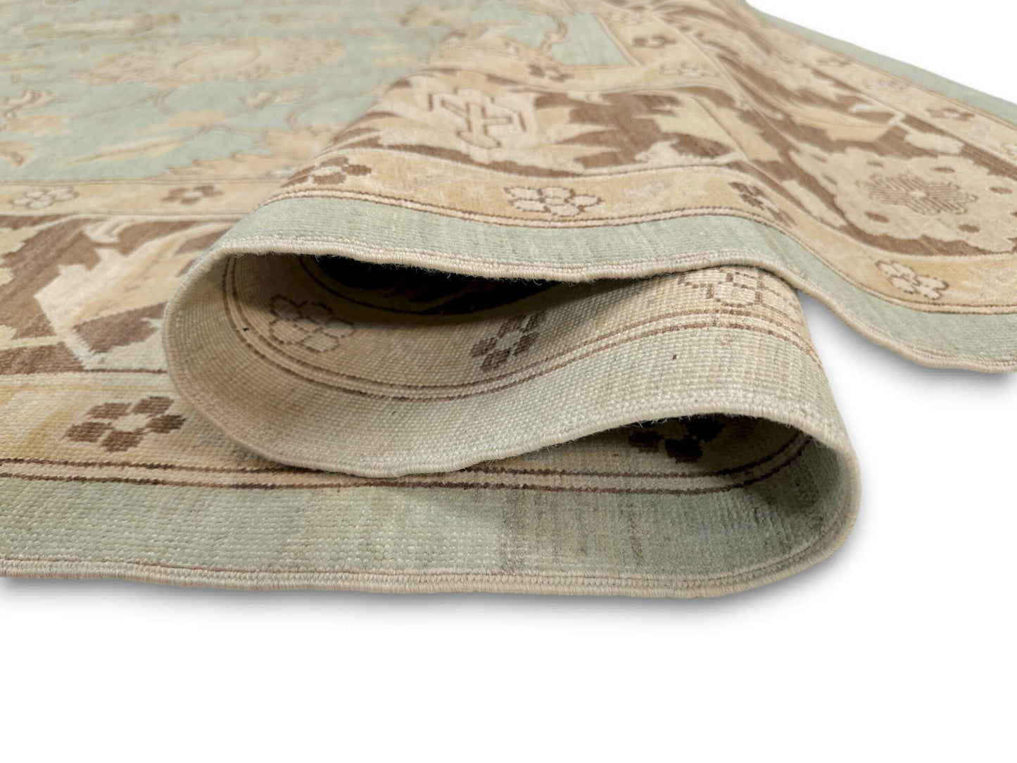 Fine Afghan Sultanabad (8'00"x10'02") lt.blue/brown
