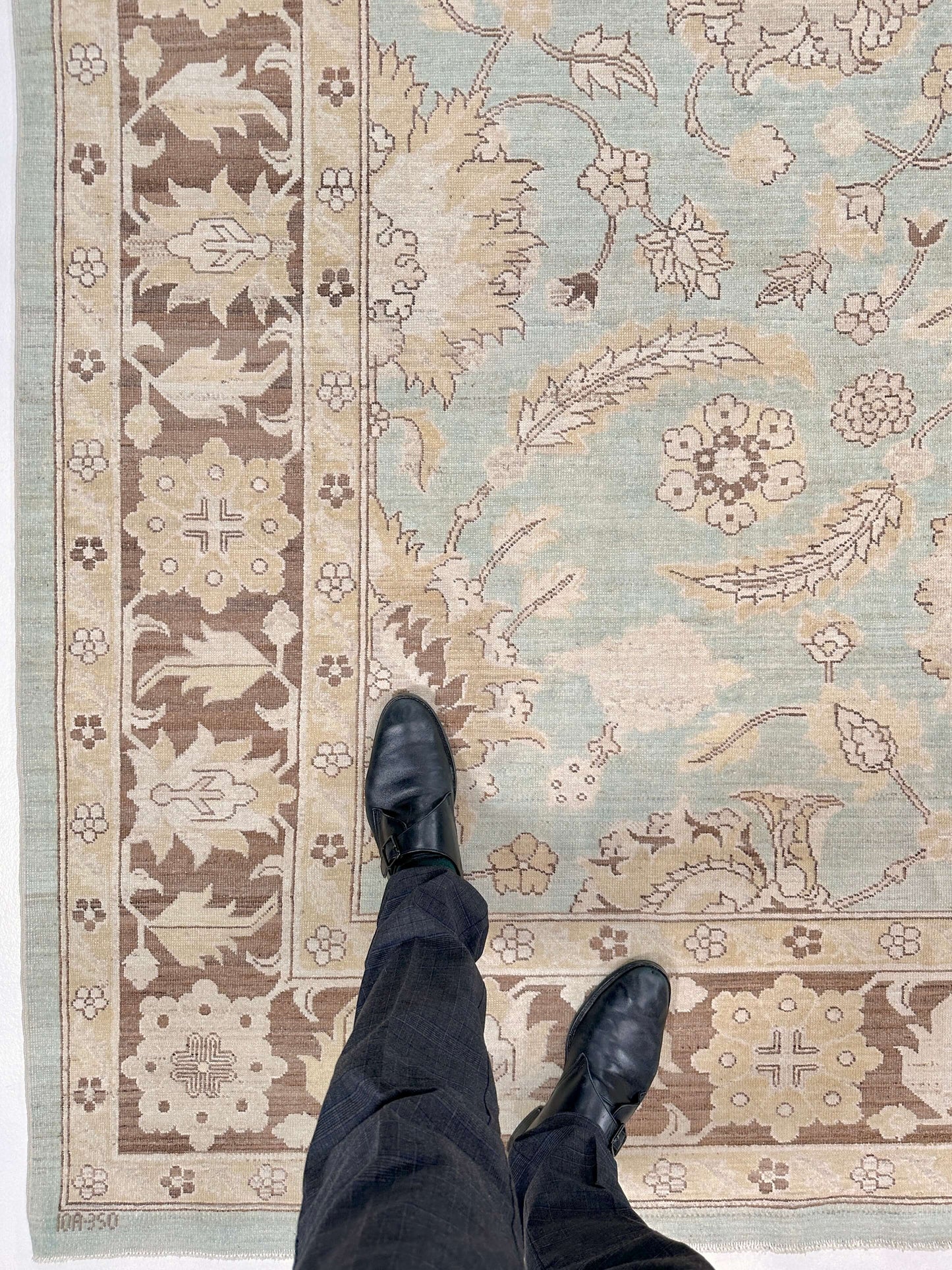 Fine Afghan Sultanabad (8'00"x10'02") lt.blue/brown