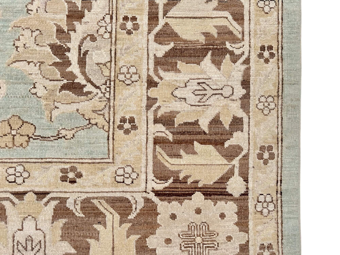 Fine Afghan Sultanabad (8'00"x10'02") lt.blue/brown