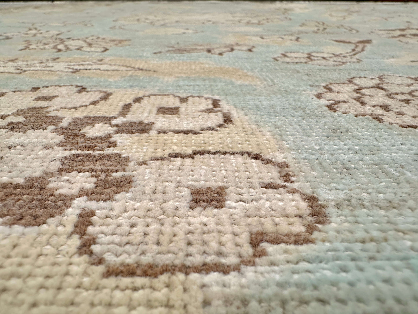 Fine Afghan Sultanabad (8'00"x10'02") lt.blue/brown