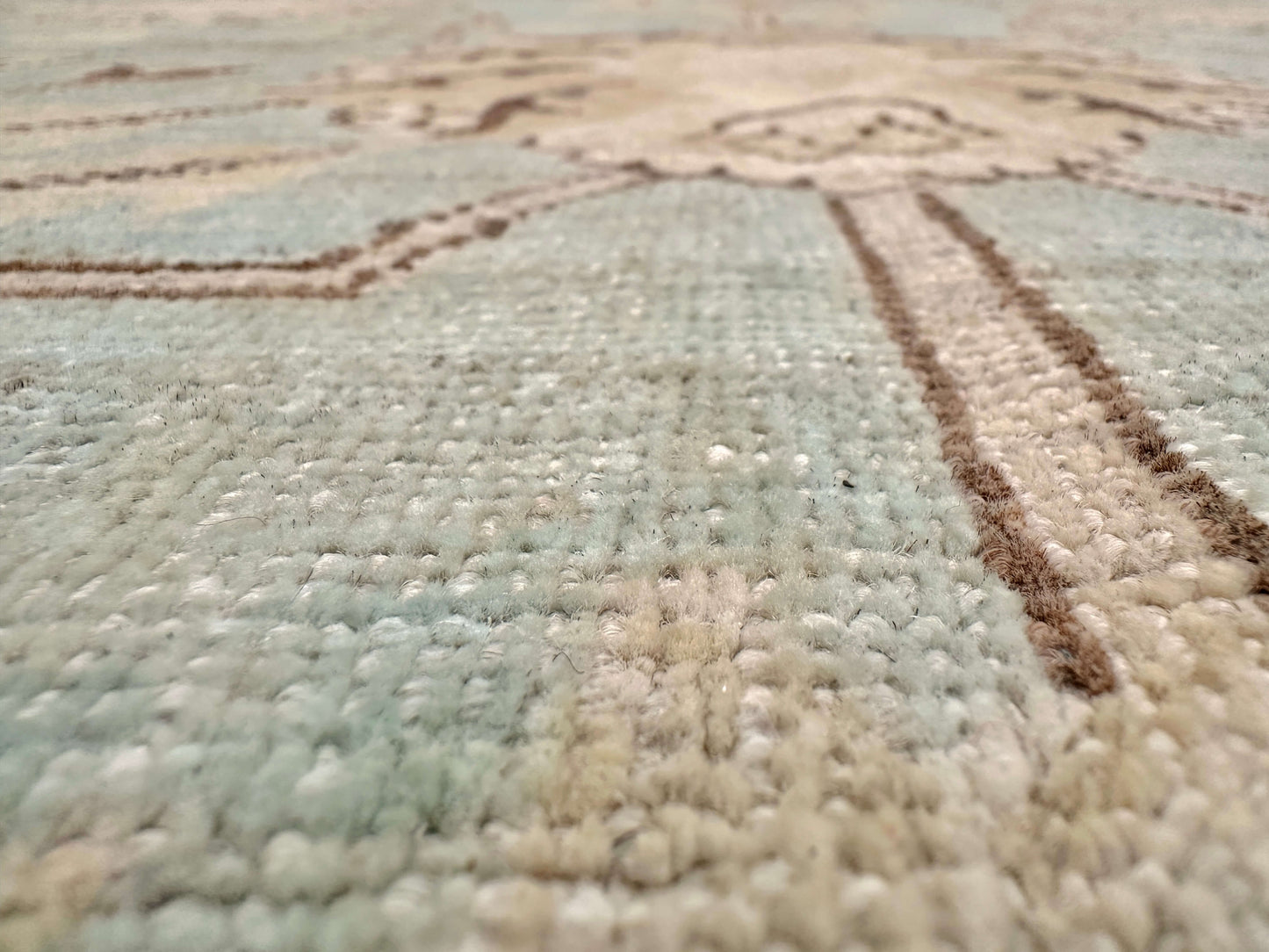 Fine Afghan Sultanabad (8'00"x10'02") lt.blue/brown
