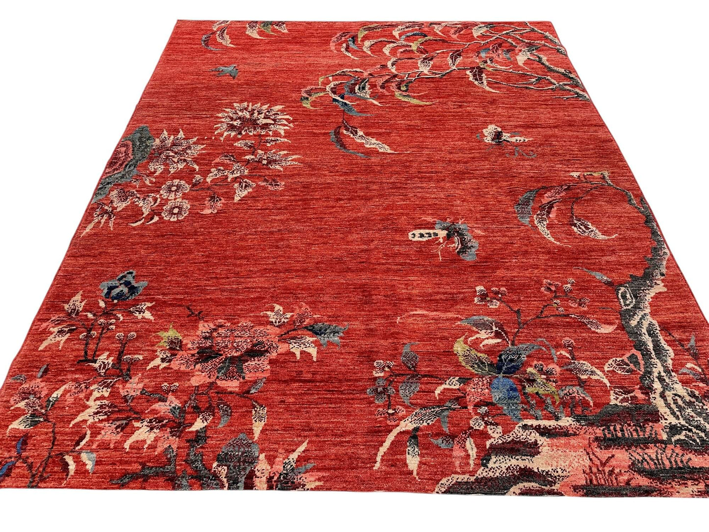 Afghan Art Deco (8'01"x9'08") red