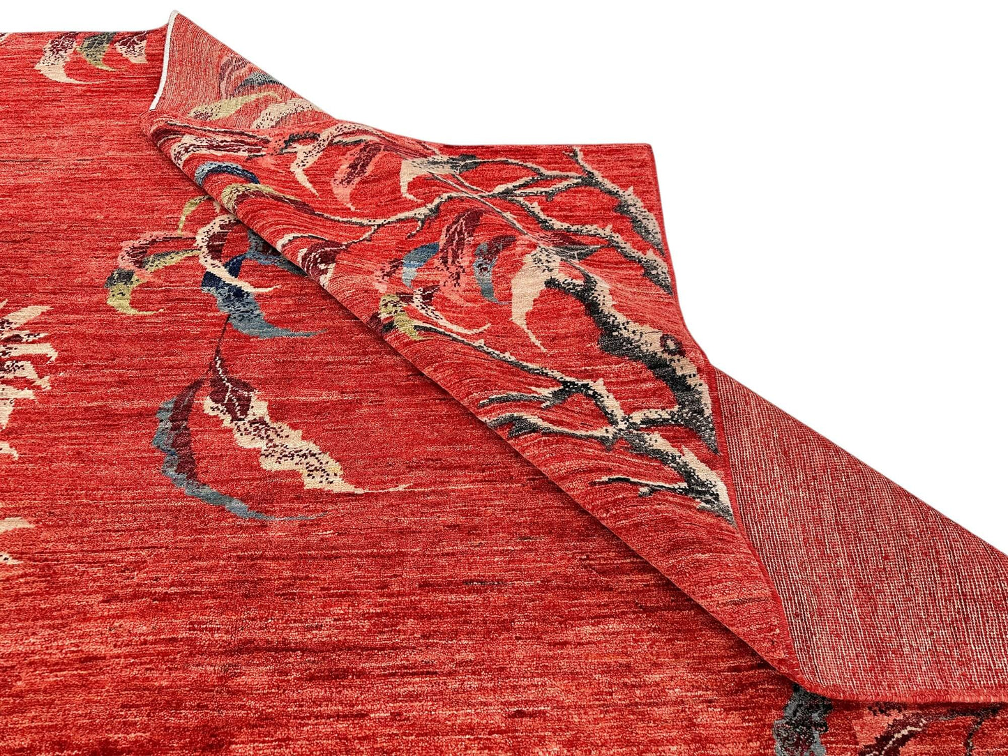 Afghan Art Deco (8'01"x9'08") red