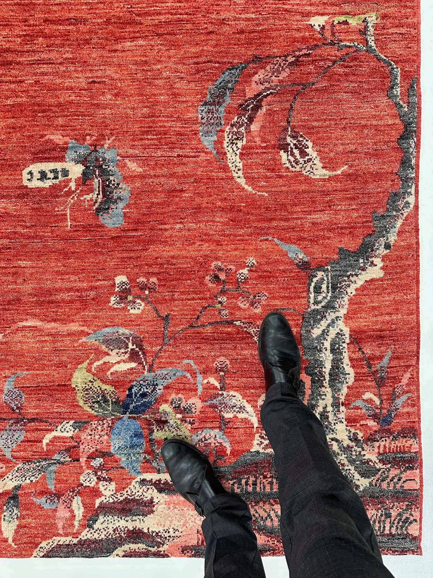 Afghan Art Deco (8'01"x9'08") red