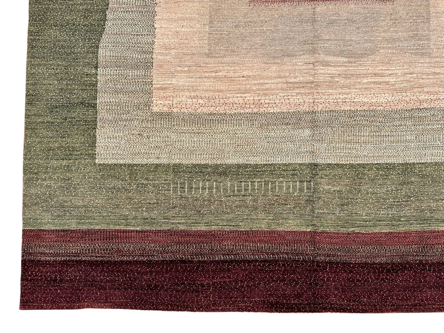 Fine Gabbeh (7'06"x11'06") green/earthtones
