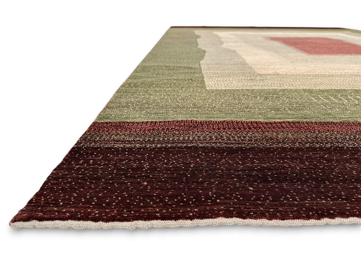 Fine Gabbeh (7'06"x11'06") green/earthtones