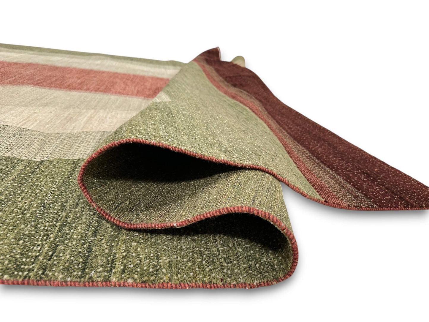 Fine Gabbeh (7'06"x11'06") green/earthtones