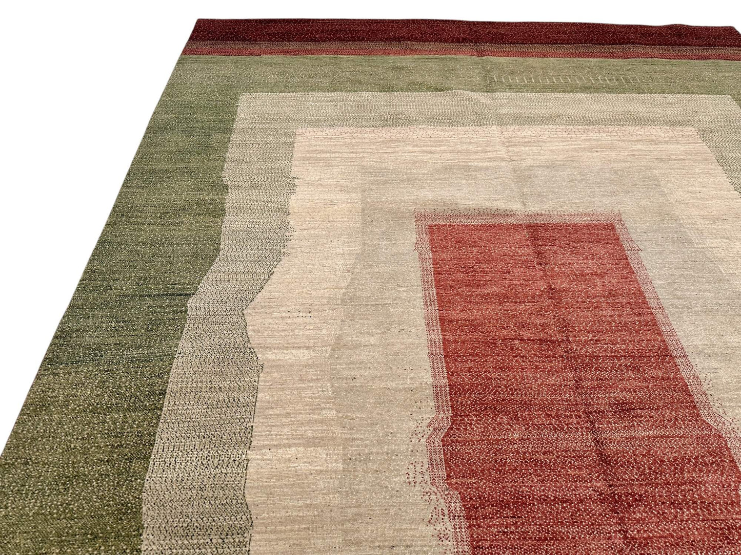 Fine Gabbeh (7'06"x11'06") green/earthtones
