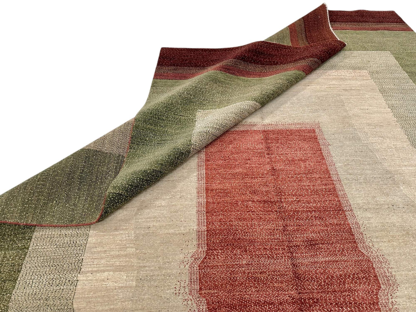 Fine Gabbeh (7'06"x11'06") green/earthtones