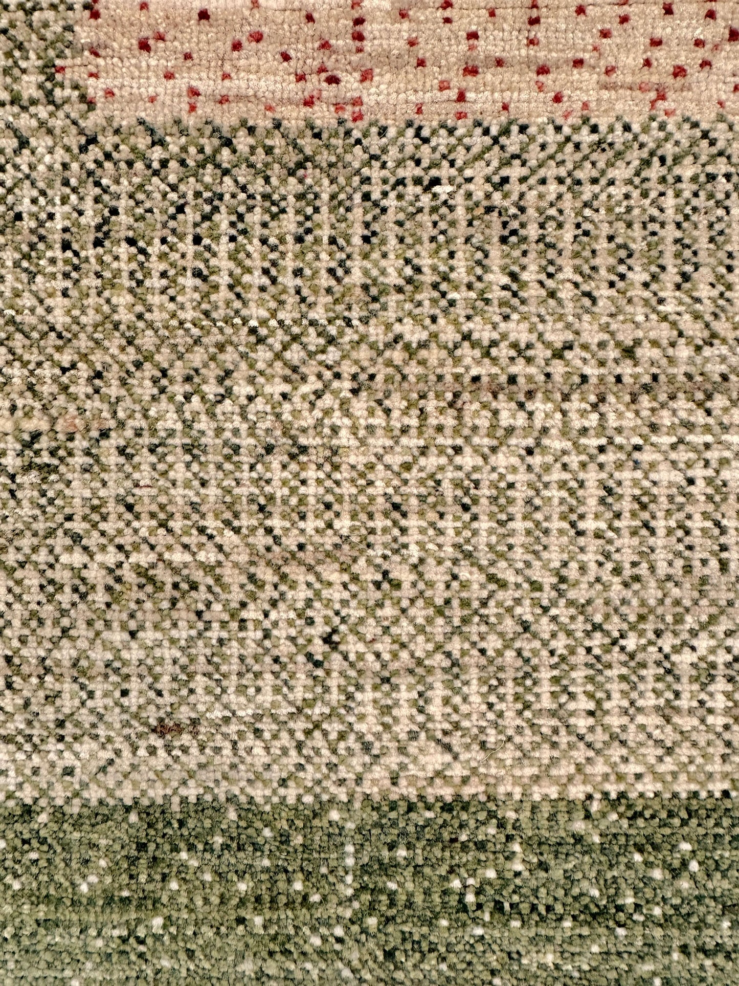 Fine Gabbeh (7'06"x11'06") green/earthtones