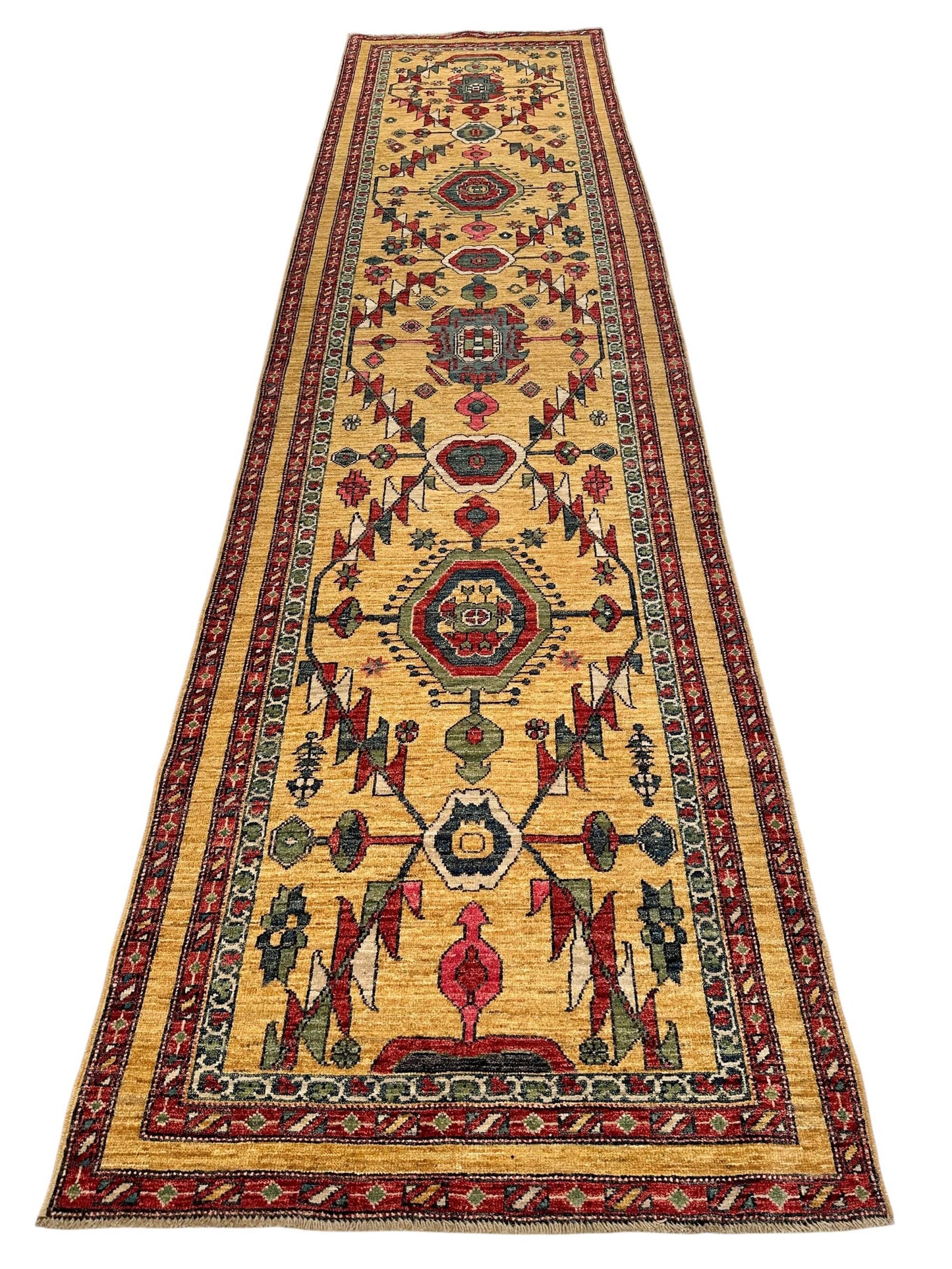 Afghan Bakshaish (3'01"x11'10") gold