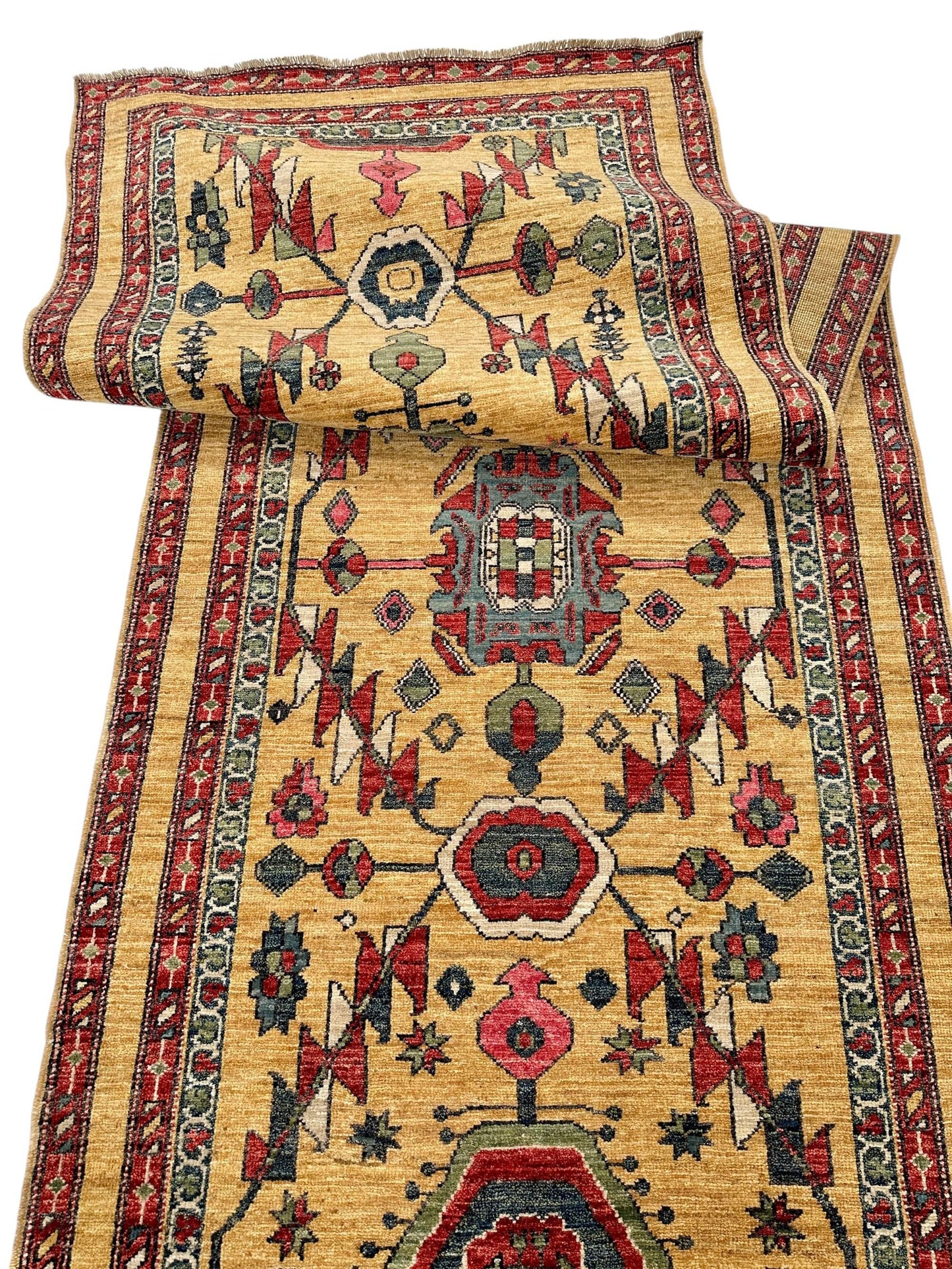 Afghan Bakshaish (3'01"x11'10") gold