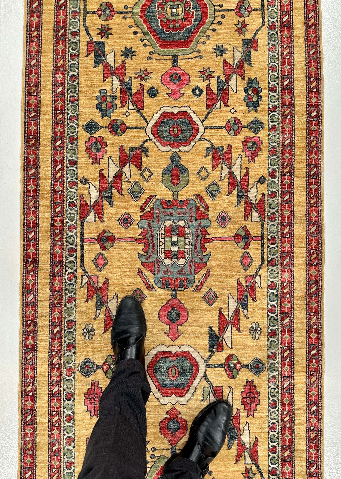 Afghan Bakshaish (3'01"x11'10") gold
