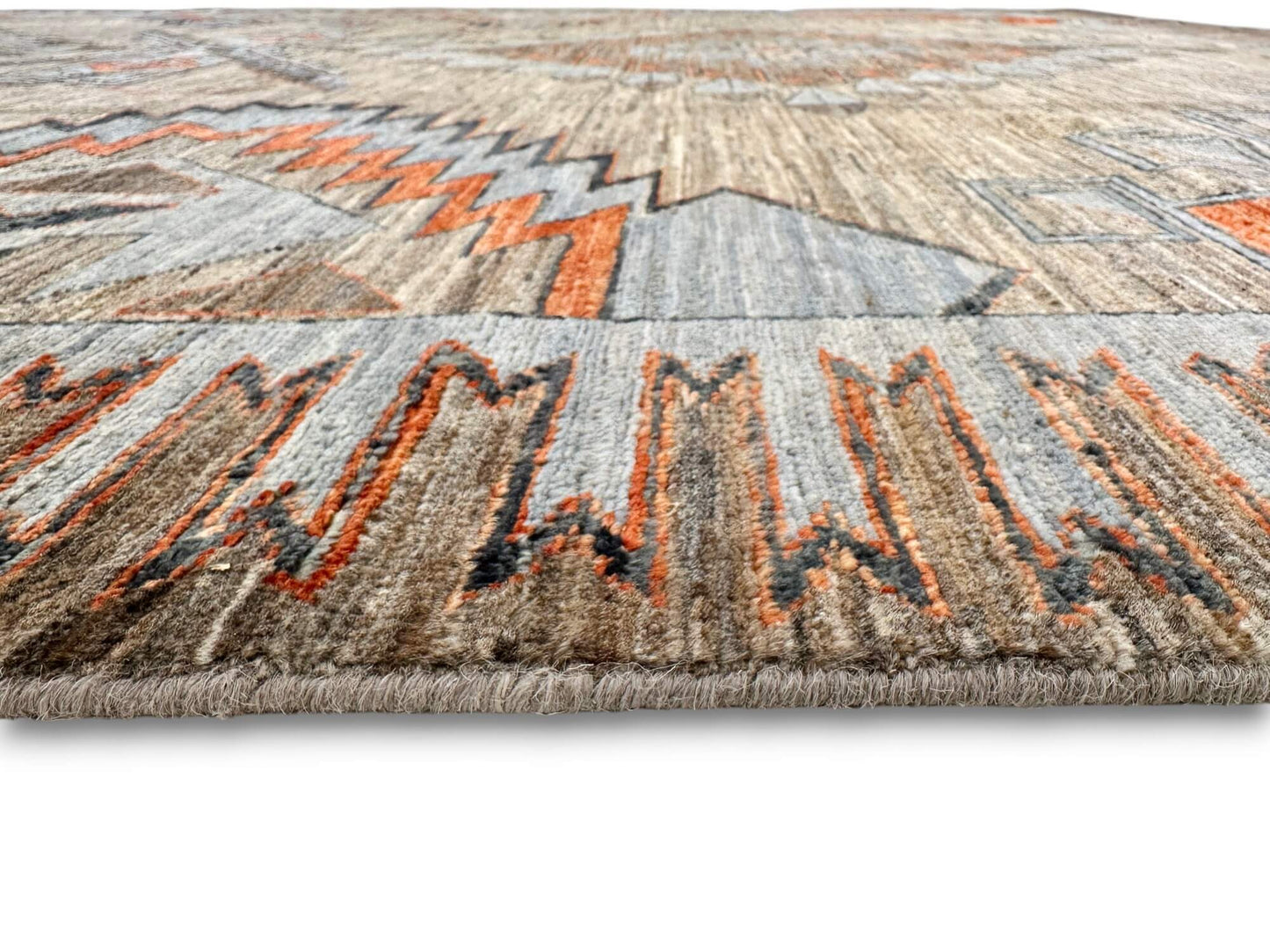 Afghan Navajo (7'10"x10'02") udyed/copper/lt.blue