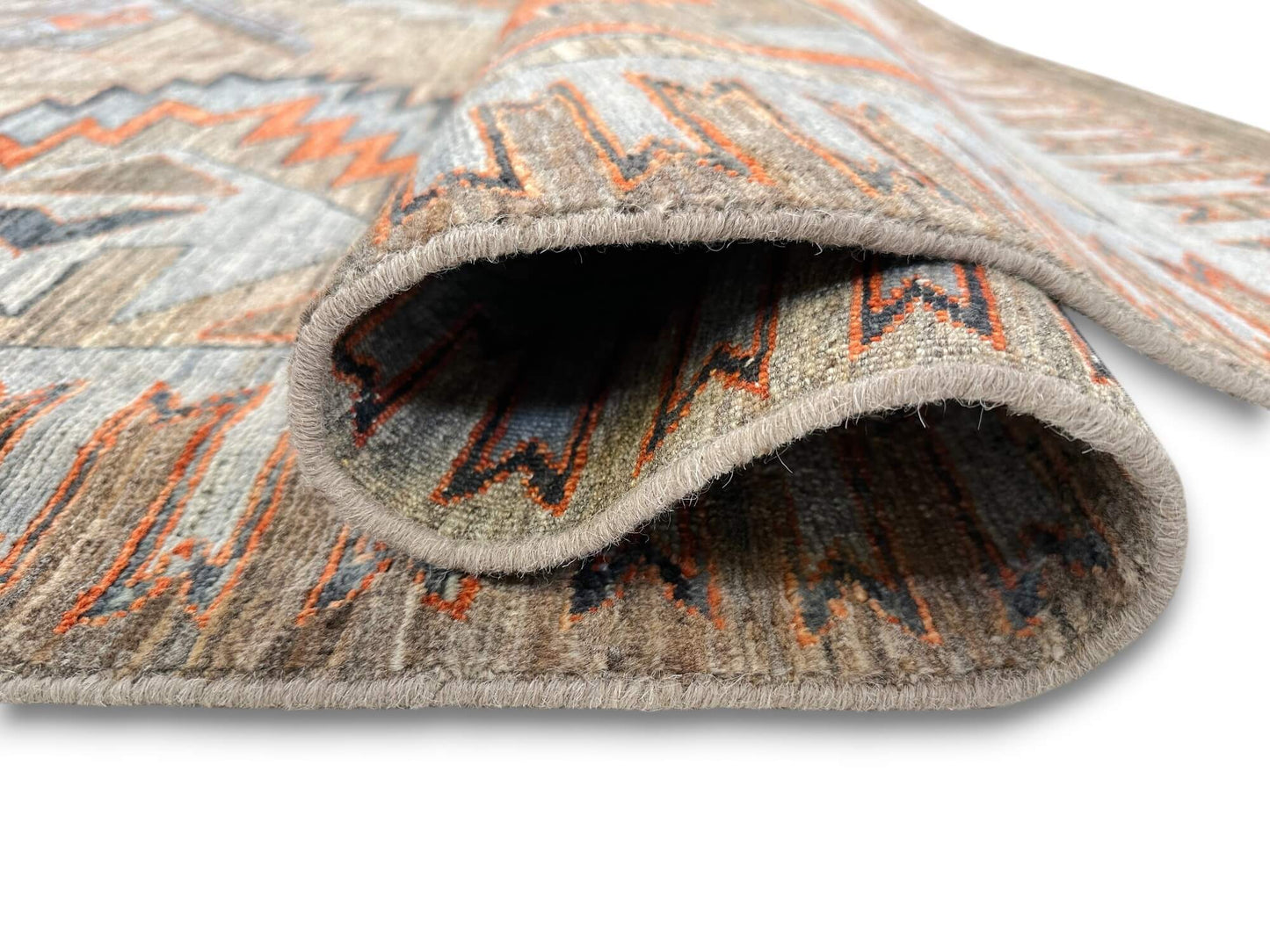 Afghan Navajo (7'10"x10'02") udyed/copper/lt.blue